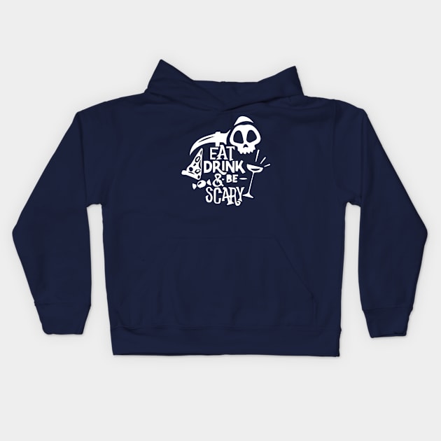 Eat Drink and be Scary-Dark Kids Hoodie by M2M